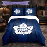 Toronto Maple Leafs Pattern Microfiber 3Pcs Bedding Set Decor Duvet Cover Set For Bedroom Home Use 220cm*240cm