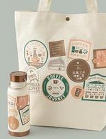 Starbucks Reserve Roastery Tokyo Travelers Company Bottle Tote Bag 2pc Set white