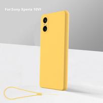 Sony Xperia 1 & 5 V Silicone Phone Case - Skin-Feel Cover Xperia 10 V (Round Edge Precision Hole) yellow
