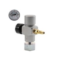 2 In 1 Soda Gas Bottle Co2 Regulator 5/16  Hose Barb FFL 3/8-24UNF TR21*4 Homebrew Keg Charger 0-30 PSI Brewing Kegging Parts