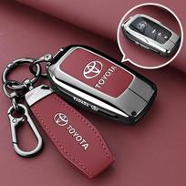 Lydinio automobilio nuotolinio valdymo pultelio dėklas Apsauginis apvalkalas Maišelis Toyota Prius Camry Corolla CHR C-HR RAV4 Altis Land Cruiser Prado Avalon brown