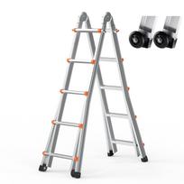 VEVOR Telescoping Ladder A Frame, 20 FT Compact Aluminum Extension Ladder, Multi-Function Portable Collapsible RV Ladder 51.5 x 20 x 172 cm