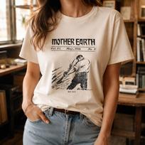 Mother Earth May Day 1916 | Emma Goldman Anarchist Magazine Cover |Anarchist T-Shirt | May Day Socialist History | Feminist Art|Unisex Shirt 100 brown