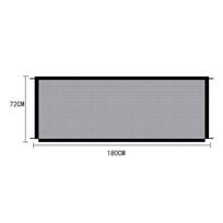 Foldable Pet Barrier Gate Mesh Breathable Safety Fence for Dogs Babies Kids Indoor Entry Separation Guard Portable Playpen gray