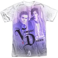 The Vampire Diaries Stefan And Damon Dye Sublimation T-Shirt XL pink