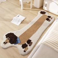 Soft Shag Carpet Cute Floor Mat Microfiber Soft Shaggy Non Slip Area Rug for Living Room Bedroom Bedside Kids Play Room 40X120CM(1.3X3.9FT beige