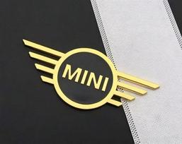 Mini Cooper JCW Works R56 R50 F54 F55 F56 F57 F60 R52 R53 R55 R57 R58 R59 Automobilio Metalinė Lipdukas Automobilio Kėbulo Bagažinės Apdailos Dangtelis 12cm auksas