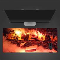 SGD FC Mouse Pad, Large Gaming Desk Mat, Non-slip XXL Mousepad for Laptop & Tablet, Mini PC Playmat with Stitched Edges 30cmx60cm(11.8x23.6inch) brown
