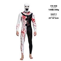 Broken soul clown costume Terrifier movie same onesie European and American Halloween horror costumes adult 180 white