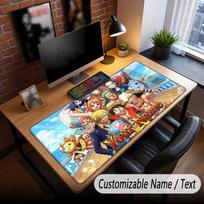 Custom Name Extended Mouse Pad,One Piece Gaming Desk Mat For Home Office Desktop Decor 50cmx100cm