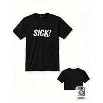 Men'S Bike Stunt T-Shirt With Fabio Wibmer & Danny Macaskill Design - Bold 'SICK' Mountain Biking Print, Loose Fit Short Sleeve Shirt, Durable Casual 5XL juoda