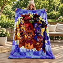 Five nights at freddy blanket Flannel Blanket Soft Cozy Plush Throw for Sofa Bed Lightweight Home Decoration Gifts for Christmas various holidays 150cmx180cm