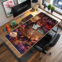 Grand Theft Auto Customized Name Mouse Pad Gaming Laptop Mouse Pad Office Mouse Mats Non-Slip Rubber Bottom Computer Decor Item Office Use 30cmx60cm brown