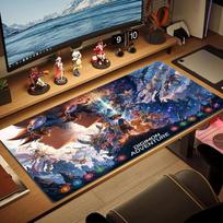 Digimon Color Mouse Pad Large Gaming Table Cushion Non-slip Laptop Tablet Big Mousepad XXL Mat Mini PC Playmat With Lock edge 30cmx60cm(11.8x23.6inch) brown