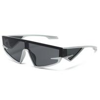 Xiaomi Futuristic Cyberpunk Wrap Around Sunglasses Unisex Y2K One Piece UV400 Sport Shades Fashion Street Party Outdoor Eyewear gray