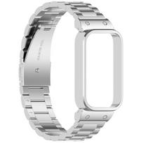 Steel Stainless Xiaomi Watchband For Mi Band 9 Active Metal Strap Case Protector For Redmi Band 3 Bracelet Protective Cover sidabras