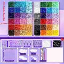1.6mm Size Perler Hama Beads Premium Small Bean Three-dimensional Fuse Beads Kit High Quality 18/71/96/111 Colors red