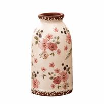 Išskirtinio dizaino keraminė vaza Vintažinė dekoratyvinė vaza Gėlių vaza Svetainės dekoras style1 S beige