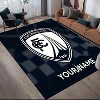 Custom Name Chesterfield Flannel Pattern Square Carpet,Area Rug,Carpet Rug for Living Room Bedroom Sofa Playroom Decor,Non-slip Floor Mat 40x60cm( 15x23in ) white
