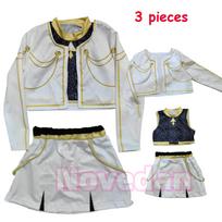 Kpop Karių kostiumas Rummy Rumi Zoey Mira Demono Medžiotojų Cosplay kostiumas Vaikui Huntrix Dainininkės Pasirodymo apranga Šventės Mergaitės Suknelė Kids 110cm&Demon Hunters KPop white
