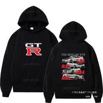Initial D GTR Skyline R34 Pullovers New Hoodies and Sweatshi Fabric Street Fashion Hoodie Casual Skating Sweatshirt Cyberpunk 3XL black