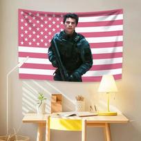 Dylan Obriens Maze Runners Rožinės Amerikos Vėliavos Gobelenas Miegamiesiems Svetainei Namų Dekoras Foninis Audinys Festivalio Dovanos 100X70CM black