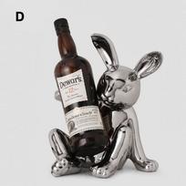 „Beihanmei Creative Rabbit“ vyno lentyna, svetainė, namai, kraustymasis į namus, dovanos, griežtas pasirinkimas, keraminės vyno spintelės dekoravimas D gray