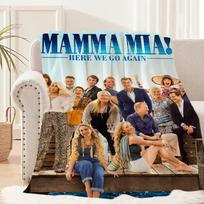 Klasikinės filmo M-Mamma Mia pliušinė antklodė, miego sofa, kilimėlis svetainei, šiltam biurui, miegamajam, gimtadieniui, namams, kelionėms, vaikų dovanoms 30x40in blue