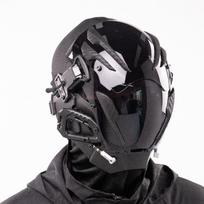 Cyberpunk Helovino šviečianti roboto kaukė – Viso veido Cosplay galvos apdangalas Comic Con