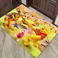 1 vnt. Disney Mikės Pūkuotuko rašto kilimas Plotas kilimėlis Neslystantis kilimas Skalbiamas rankomis Grindų kilimėlis Tinka svetainei, miegamajam, namų dekoravimui 60cm by 90cm beige