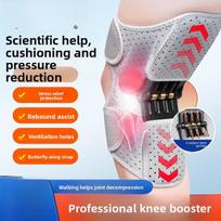 Sports Knee Pads for Patella Support Up Down Stairs Mountaineering Squat Knee Booster Joint Pressure Relief Leg Pads XL code black