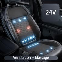 12V/24V automobilio vasaros vėsus oras sėdynės pagalvėlė Automobilio masažo pagalvėlė Auto Patogus vėsus vėdinimas sėdynės kilimėlis salono priedai gray