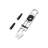 Multitool Steel Keychain Bottle Opener Keychain Clip Key Holder Keychain Clip Key Hook Outdoor Camping Buckle Keychain black