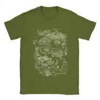 Unisex Marškinėliai Zeldos Hyrule Žemėlapis Naujoviški Medvilniniai Marškinėliai Trumpomis Rankovėmis Marškinėliai Apvaliu Kaklu Viršutiniai Drabužiai Šventė 3XL gray