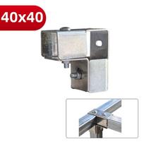 40*40mm kvadratinio vamzdžio jungiklis be litavimo cinkuotas plieninis jungiamasis elementas fiksuotas vamzdžio laikiklis anglinis plienas spaustukas tvirtinimo elementas gray