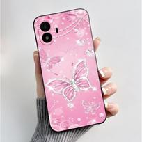 Spausduotas telefono dėklas, skirtas TCL K70 SE (T453D) Dėkliukai Dėklas Minkšto Silikono Juodas Korpuso Dangtelis Mielas Gėlių Animacinis Dėklas Coque TCL K70 SE pink