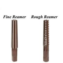 2PCS/Set MT0/MT1/MT2/MT3/MT4 Hand Reamers Set Chamfer Steel Fine/Rough-Edge Tapered Reamer Tool Handheld Durable Brown-MT1