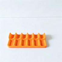 Compact 3D Printed Pen & Brush Holder: Easy-to-Clean Desktop Organizer orange