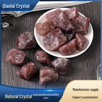 Qiaolai Natural Strawberry Quartz Raw Stone Incense Diffuser & Handicraft Ornament 1-2cm 100g natūrali