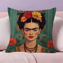 Modern Art Works Frida Kahlo Personalized Pillow Dust Cover Bedroom Kids Party Decoration Pillowcase Birthday Children Gift Peach skin 18*18(CM)-1Pcs