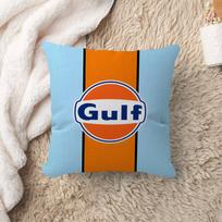 G-Gulf Racing Car Pillow Gift Home Office Decoration Bedroom Sofa Car Cushion Cover Case 45X45 Peach skin 18*18(CM)-1Pcs gray