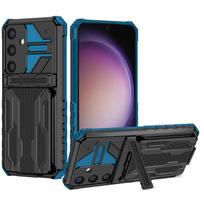 Piniginė su kortelių laikikliu Telefono dėklas, skirtas Samsung Galaxy S23 FE S24 S22 S21 Ultra A25 A05S A15 A34 A54 A14 Stovas Anti-drop dangtelis Galaxy  A15 mėlyna