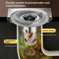 Vortex Drain Core Magnetic Self Closing Valve Odor Proof Insect Resistant for Balcony Floor Drain Upgrade A1 gray
