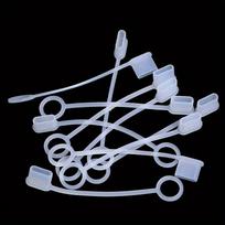 Silicone USB-C Cable Protectors Anti-Dust Sleeves+Lanyard for Type-C Charging/Data Cables (No Battery) gray