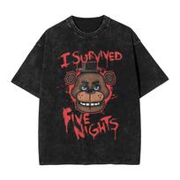Springtrap Sat In Chair Five Nights At Freddy's Men T Shirts Awesome Tee Shirt Short Sleeve O Neck T-Shirts Cotton Summer Tops 2XL black