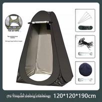 Outdoor Changing Shower Tent Thick Anti-Transparent Waterproof Camping Portable Toilet Cover 120cm with 2 windows juoda