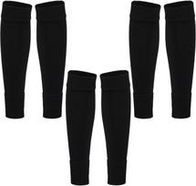 3 pairs, football socks, leg guards board socks, sweat-absorbing calf sports, no pressure leg guards, black juoda