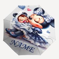 Asmeninis vardas Minnie spausdintas skėtis - Automatinis atidarymas/uždarimas, Aštuonių šonkaulių tvirtas rėmas, Automatiškai sulankstomas skėtis Three-fold umbrella