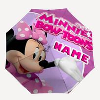 Asmeninis vardas Minnie spausdintas skėtis - Automatinis atidarymas/uždarimas, Aštuonių šonkaulių tvirtas rėmas, Automatiškai sulankstomas skėtis Three-fold umbrella