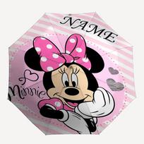 Asmeninis vardas Minnie spausdintas skėtis - Automatinis atidarymas/uždarimas, Aštuonių šonkaulių tvirtas rėmas, Automatiškai sulankstomas skėtis Three-fold umbrella